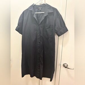 Banana Republic Classic Black Shirt Dress